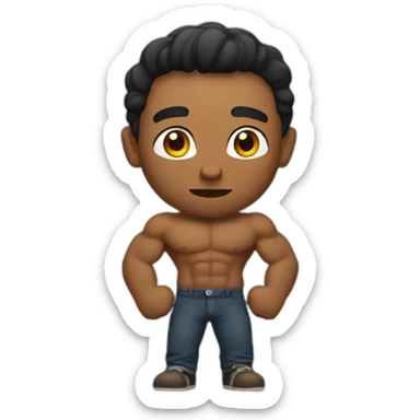 à men have muscles sticker