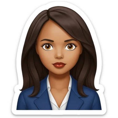 Sharon Leal with long dark brown hair sticker