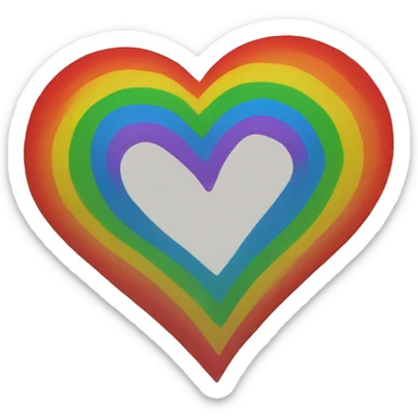 Rainbow Heart 🩷 sticker