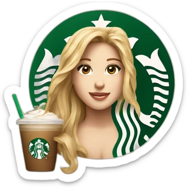 Starbucks logo inspired by shakira sticker