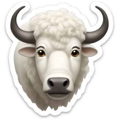 white bison sticker