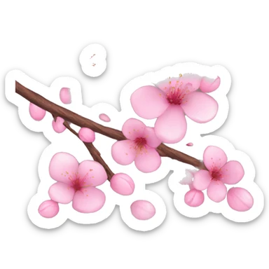 pink cherry blossom tree sticker