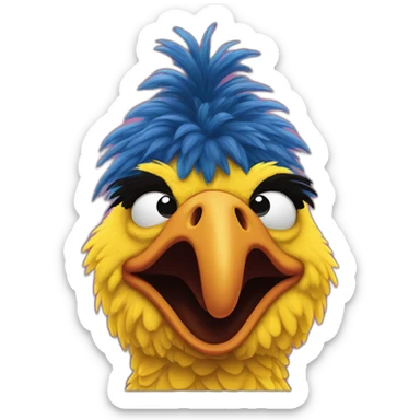 big bird, Sesame Street sticker