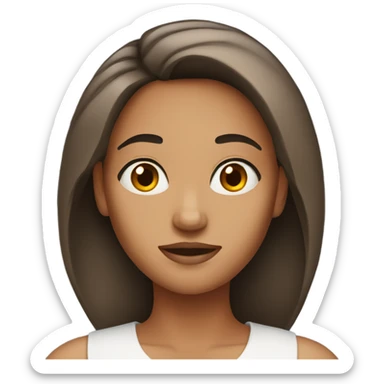 womem with brow hair sticker