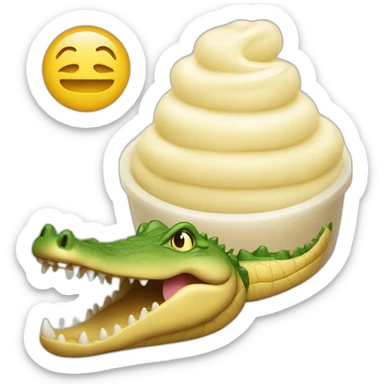 Crocodile golding a ige cream sticker