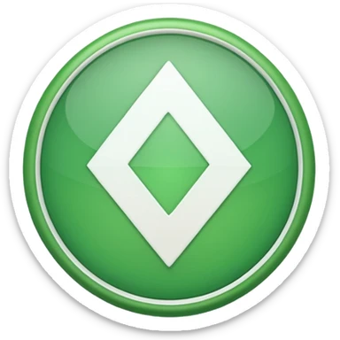 circulo verde con una flecha blanca dentro sticker