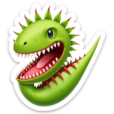 Venus flytrap with teeth sticker