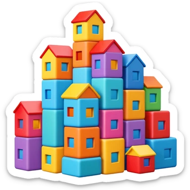 Toy Block Homes sticker