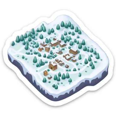dora map in the snow  sticker