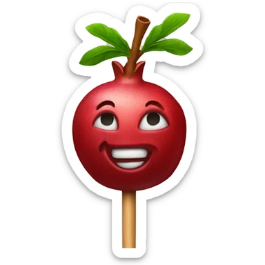 Pomegranate Pick on a stick sticker