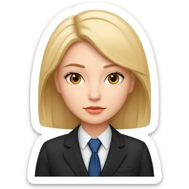 business woman realistic sticker