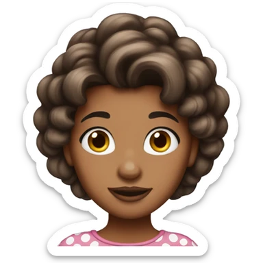 Minnie brown hair sticker