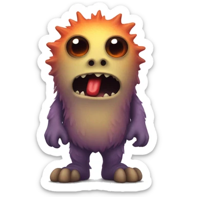 Kissing monster sticker