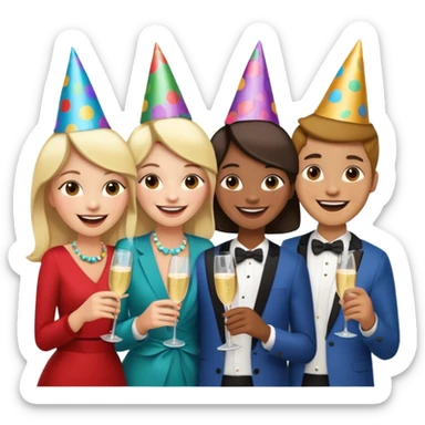 a bunch of friends sticker