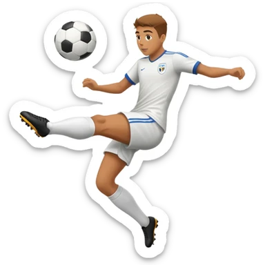 soccer player kicking a ball sticker