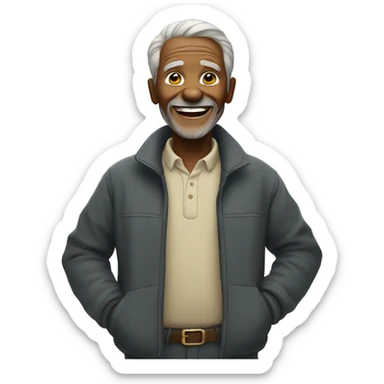 smiling old man outdoors sticker