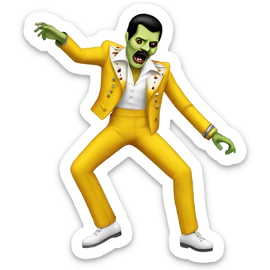 freddie mercury zombie dancing sticker
