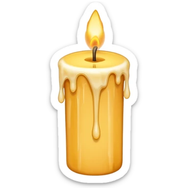 Thin and long Candle dripping wax  sticker