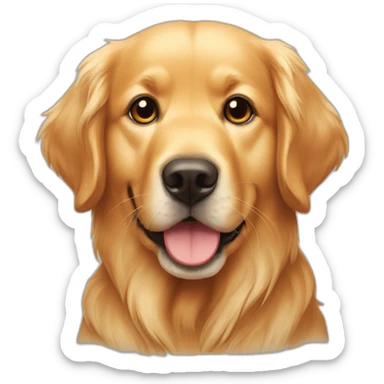 Perro golden retriever naranja enano sticker