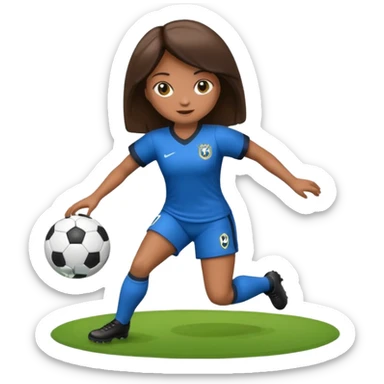 Boneca segurando uma Bola de futebol que está queimando sticker