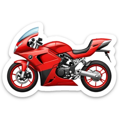 sports motorcycle lying on the ground sticker