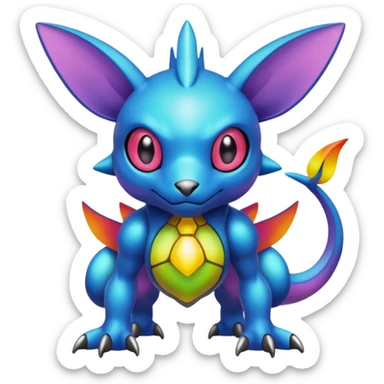 Fakémon-Pokémon-Spectrobes-Digimon-critter-fantasy-hybrid-creature  sticker