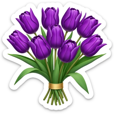 tulipanes morados sticker