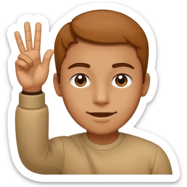 Un humain qui dit OK sticker