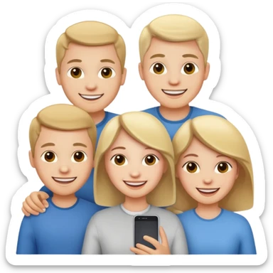 A beautiful crowd of white people sticker