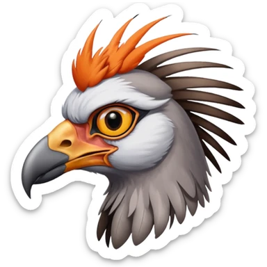 Secretary 
bird sticker