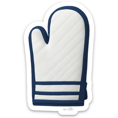 Realistic navy blue oven mitt sticker