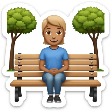 mensch on a bench like elf on a shelf sticker