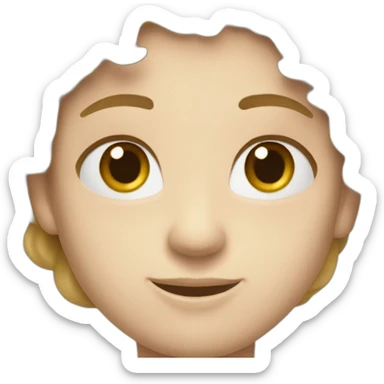 Un ado grand blanc avec une permanente blinde sticker