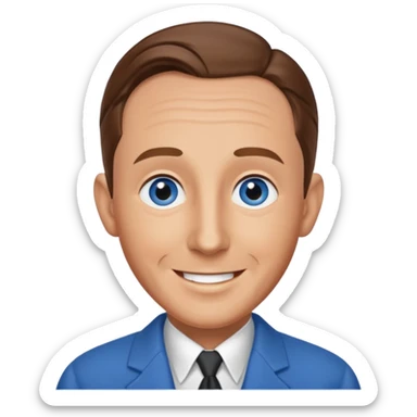 Bing Crosby with blue eyes, brown hair sticker