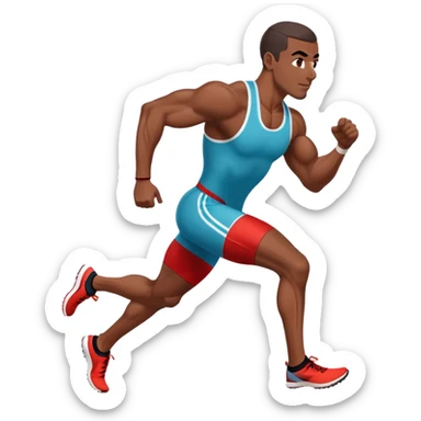 Un athlète marocain qui fais un 100m olympique et qui bat le record du monde sticker