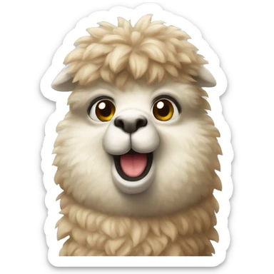 Alpaca riendo sticker