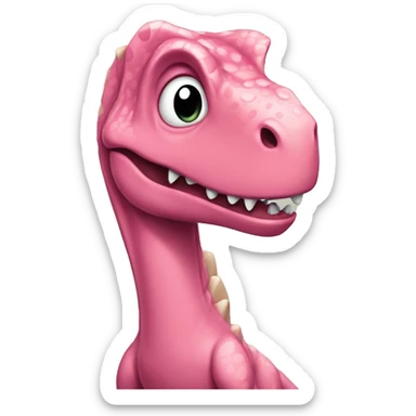 dinosaurio rosado sticker