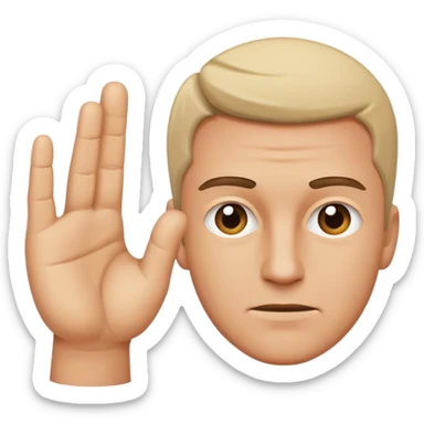 a guy splitting apart something with his hand sticker