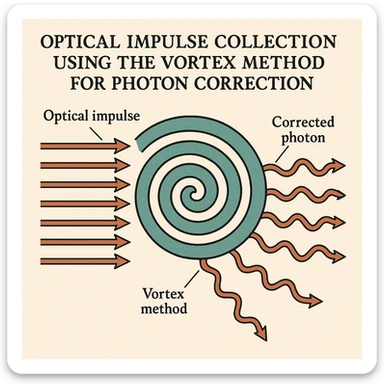  optical impulse collection using the vortex method for photon correction. textbook graphical representation sticker