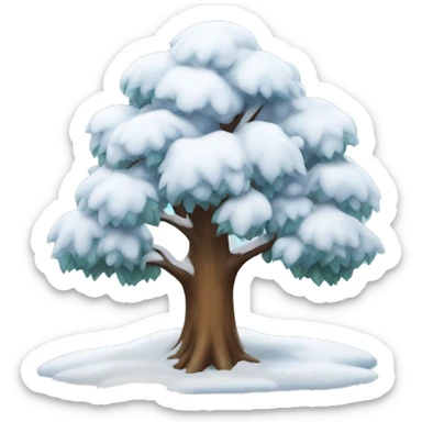 Snow on tree sticker