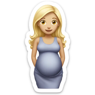 Blonde pregnant woman  sticker