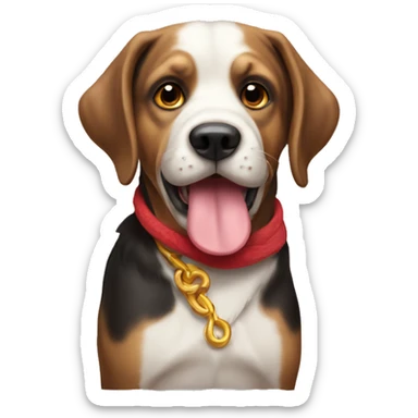 perro con lazo sticker