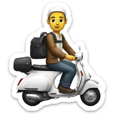 vespa rider on vesa PK sticker