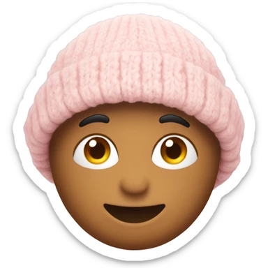 Light pink woolly hat  sticker