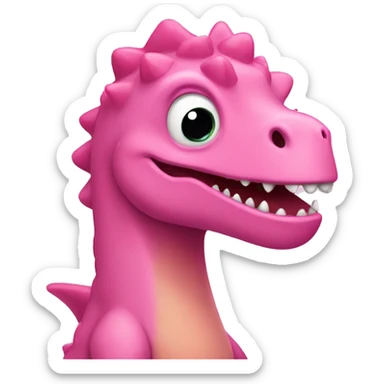 pink dinosaur sticker