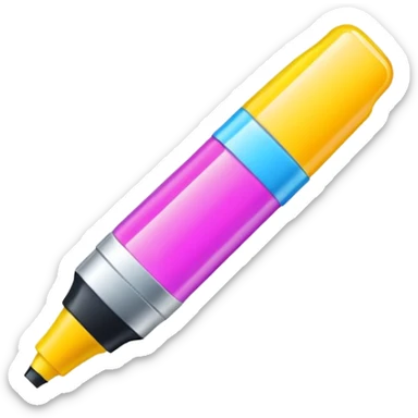 colorful highlight marker sticker