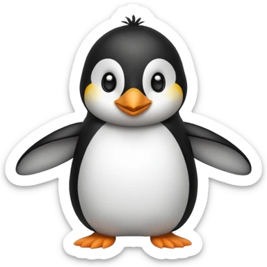 Pinguino con pillama sticker