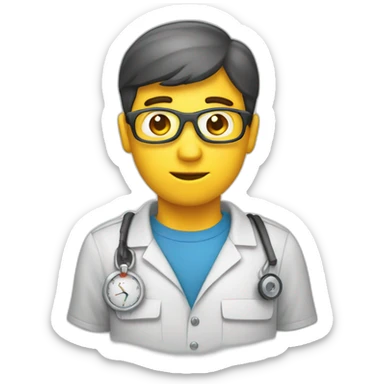 curious figure emoji for an analytics team for support services sticker