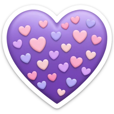 pastel heart with a soft floral confetti sticker