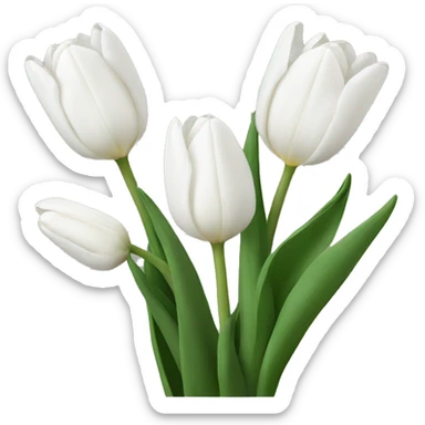 White tulips  sticker